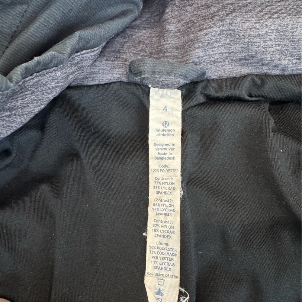 Lululemon Black Run: Back On Track Jacket Full Zip Performance Running Size 4 - Picture 4 of 6